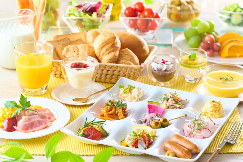 【夕食なし・朝食付】観光にもビジネスにも♪遅いチェックインでもOK 1泊基本バイキング朝食付
